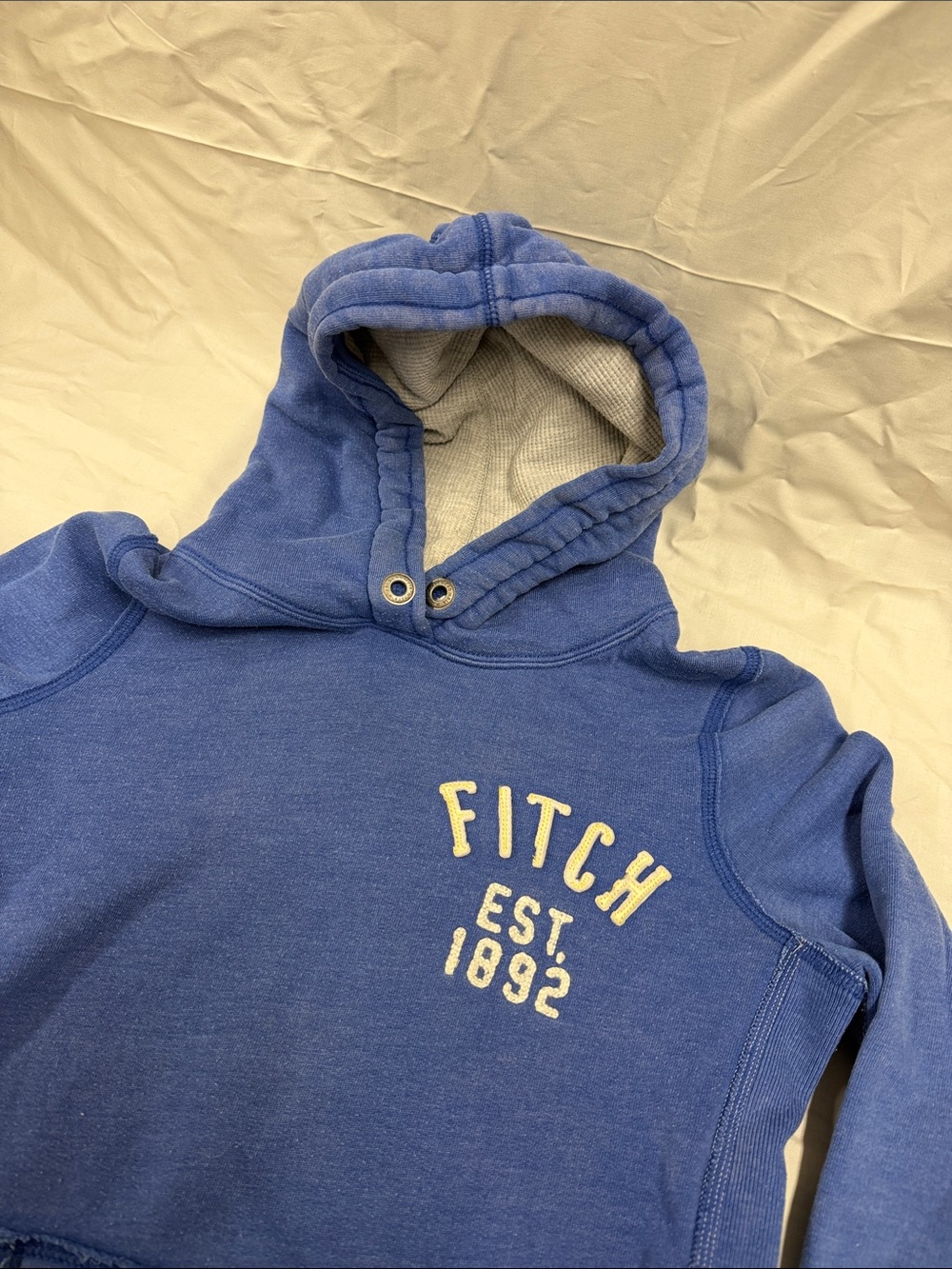 Vintage Abercrombie & Fitch Womans Blue Hooded Sweatshirt
